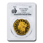 1870 $20 Liberty Double Eagle PR-64 PCGS (J-1038 GILT)