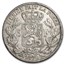 1870 Belgium Silver 5 Francs Leopold II XF