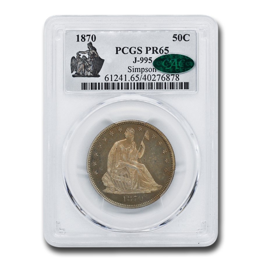 1870 Half Dollar Pattern PR-65 PCGS CAC (J-995)