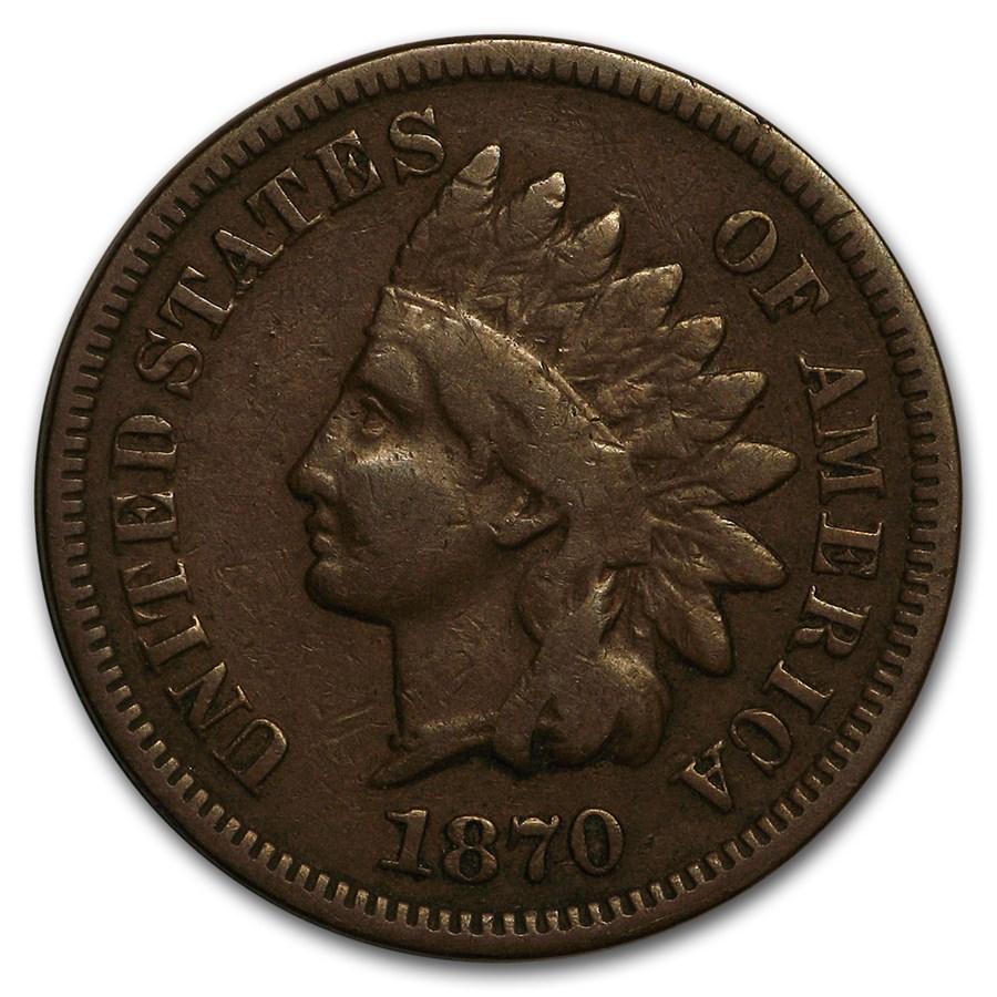 1870 Indian Head Cent Fine