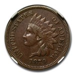 1870 Indian Head Cent XF-45 NGC (Brown)