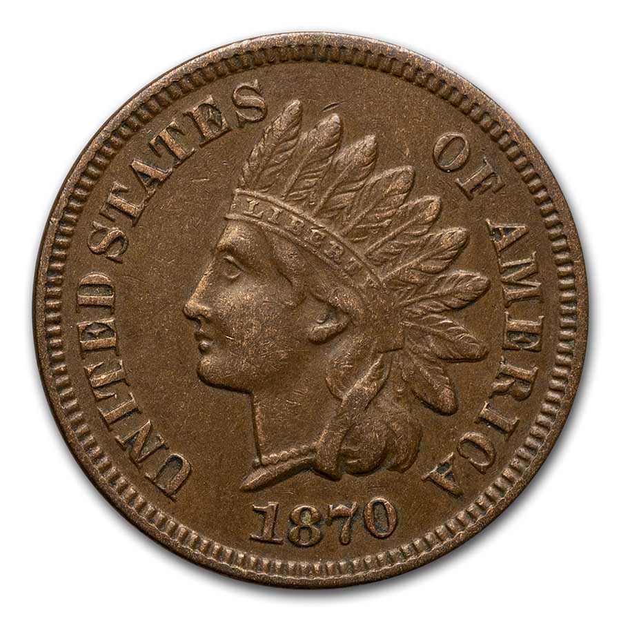 1870 Indian Head Cent XF