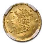 1870 Liberty Round 25 Cent Gold MS-66 NGC (BG-808)