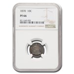 1870 Liberty Seated Dime PF-66 NGC