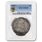 1870 Liberty Seated Dollar XF-40 PCGS