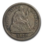 1870 Liberty Seated Half Dime Fine