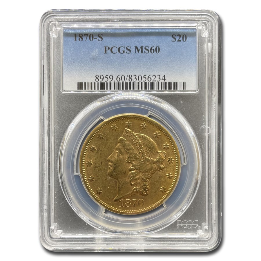 Buy 1870-S $20 Liberty Gold Double Eagle MS-60 PCGS | APMEX