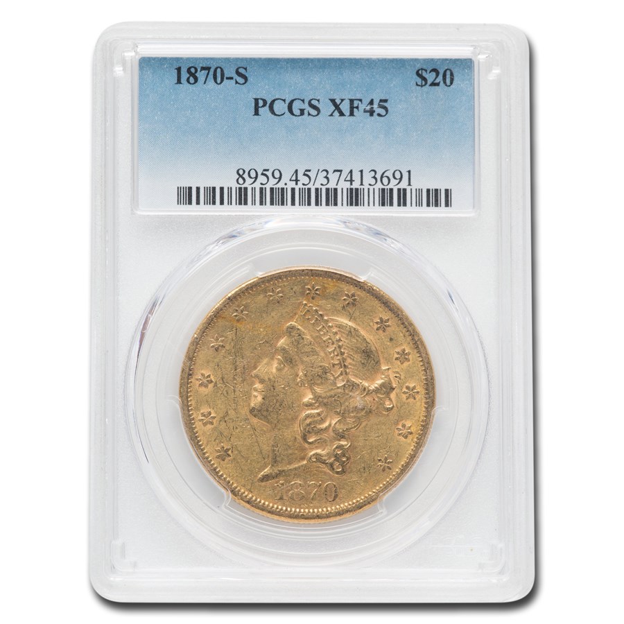 Buy 1870-S $20 Liberty Gold Double Eagle XF-45 PCGS | APMEX