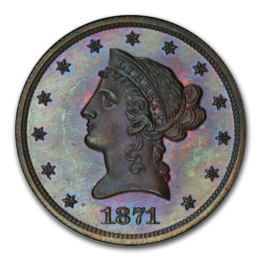 アンティークコイン 硬貨 1870 Proof Half Dollar Pattern Coin Judd