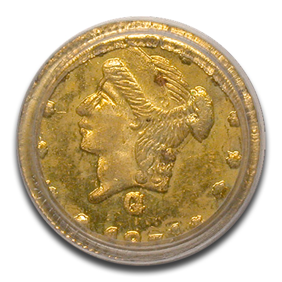 1871 Liberty Round 25 Cent Gold MS-64 PCGS (BG-838)