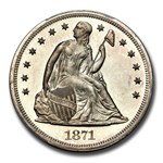 1871 Liberty Seated Dollar PR-65+ DCAM PCGS