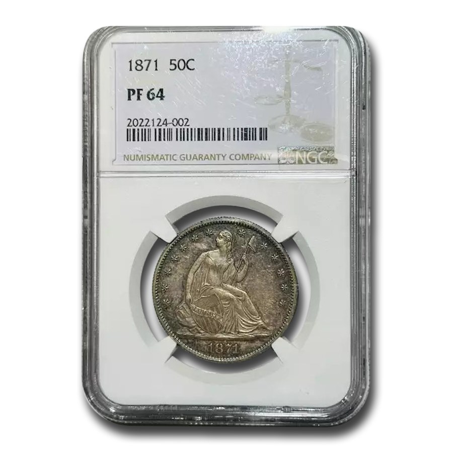 1871 Liberty Seated Half Dollar PF-64 NGC