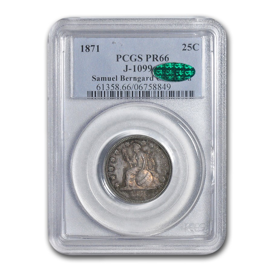 Buy 1871 Liberty Seated Quarter Pattern PR-66 PCGS CAC (J-1099) | APMEX