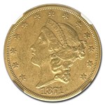 1871-S $20 Liberty Gold Double Eagle AU-50 NGC