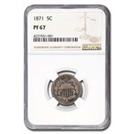 1871 Shield Nickel PF-67 NGC