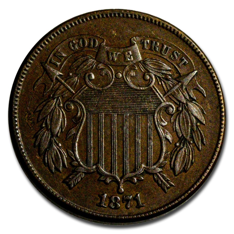 Buy 1871 Two Cent Piece Au 