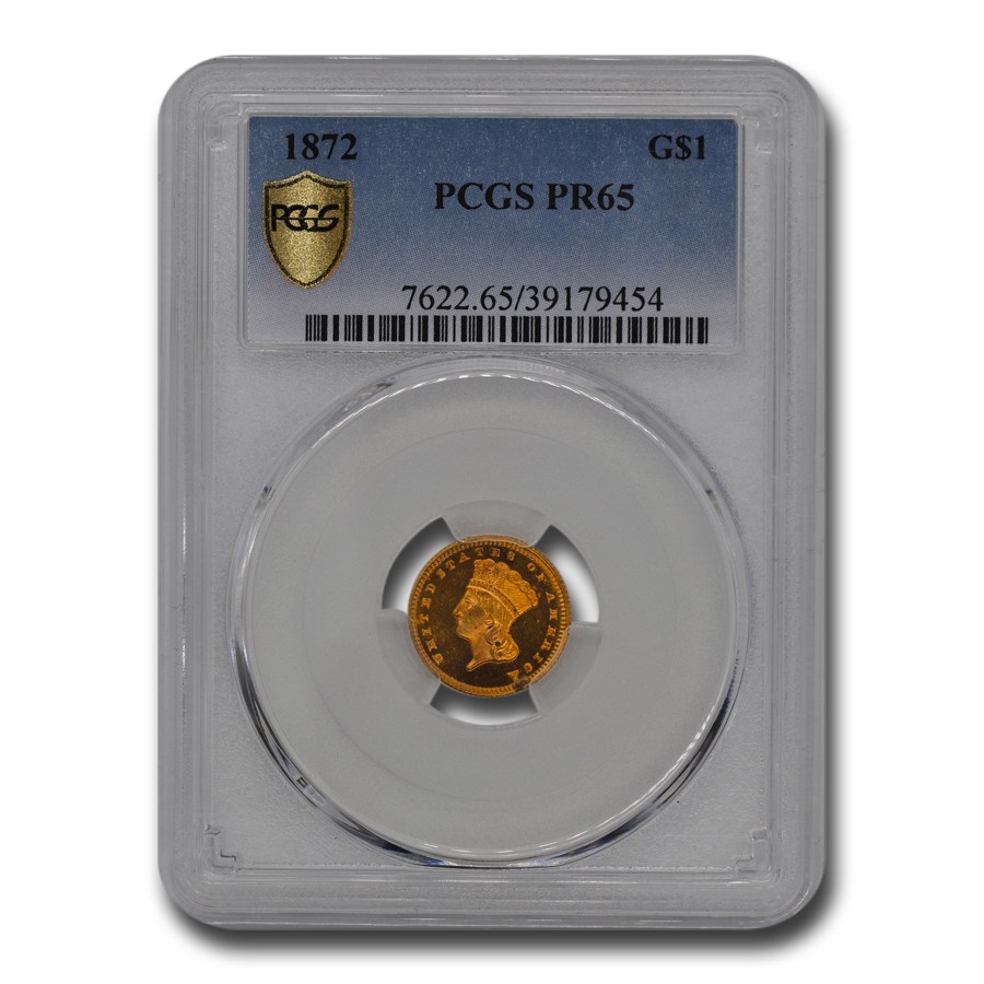 1872 $1 Indian Head Gold Dollar PR-65 PCGS