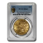 1872 $20 Liberty Gold Double Eagle MS-63 PCGS