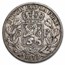 1872 Belgium Silver 5 Francs Leopold II XF
