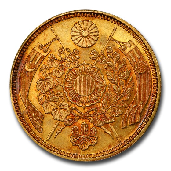 Buy 1872 Japan Gold 5 Yen Meiji MS-66 PCGS | APMEX