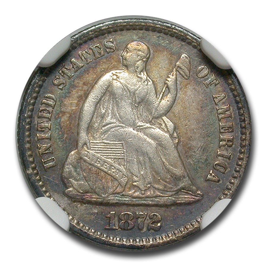 Buy 1872 Liberty Seated Half Dime AU-53 NGC | APMEX