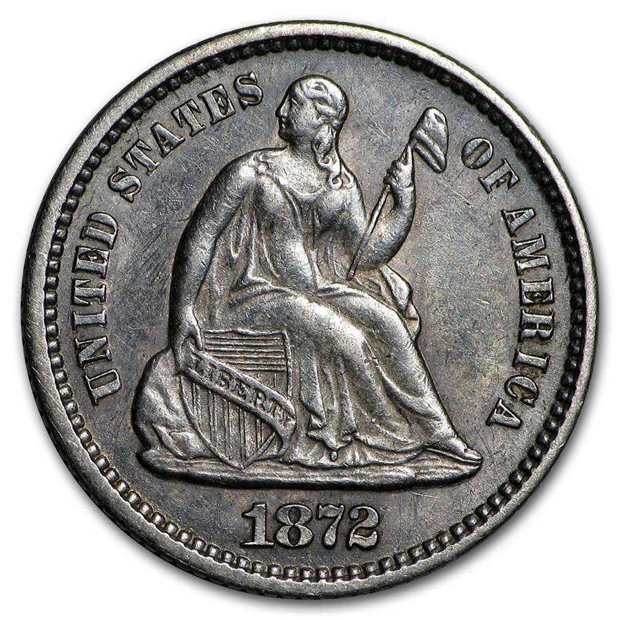 Buy 1872 Liberty Seated Half Dime AU | APMEX