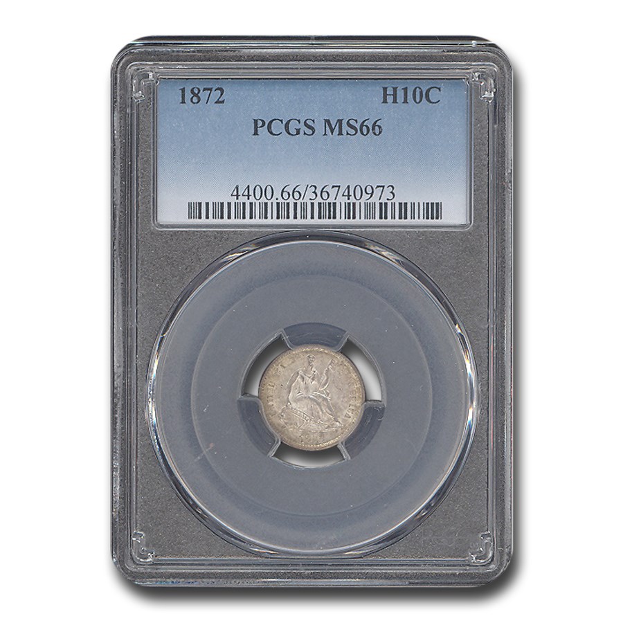 1872 Liberty Seated Half Dime MS-66 PCGS