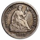 1872 Liberty Seated Half Dime VG