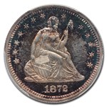 1872 Liberty Seated Quarter PR-67+ Cameo PCGS CAC