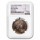 1872 Mexico Grove Silver Medal Unc Details NGC (Grove-192a)