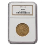 1872-S $10 Liberty Gold Eagle AU-50 NGC