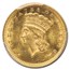 1873 $1 Indian Head Gold Open 3 MS-63 PCGS