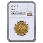 1873 $10 Liberty Gold Eagle XF-40 NGC