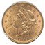 1873 $20 Liberty Gold Double Eagle Open 3 MS-60 NGC