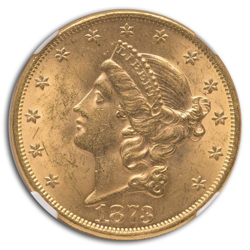 Buy 1873 $20 Liberty Gold Double Eagle Open 3 MS-62 NGC | APMEX