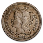 1873 3 Cent Nickel Closed 3 XF