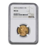 1873 $5 Liberty Gold Half Eagle MS-66 NGC (Closed 3)