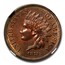 1873 Indian Head Cent Closed 3 MS-63 NGC (Red/Brown)