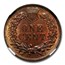 1873 Indian Head Cent Closed 3 MS-63 NGC (Red/Brown)