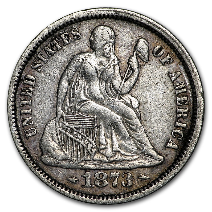 Buy 1873 Liberty Seated Dime w/Arrows XF | APMEX