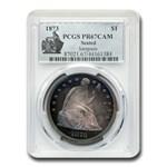 1873 Liberty Seated Dollar PR-67 Cameo PCGS