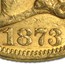 1873-S $20 Liberty Gold Double Eagle Open 3 AU-53 NGC