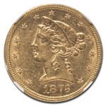 1873-S $5 Liberty Gold Half Eagle MS-61 NGC