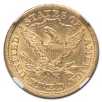 1873-S $5 Liberty Gold Half Eagle MS-61 NGC