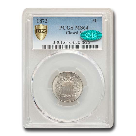 Buy 1873 Shield Nickel MS-64 PCGS CAC (Closed 3) | APMEX