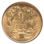 1874 $1 Indian Head Gold MS-63 NGC