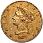 1874 $10 Liberty Gold Eagle XF