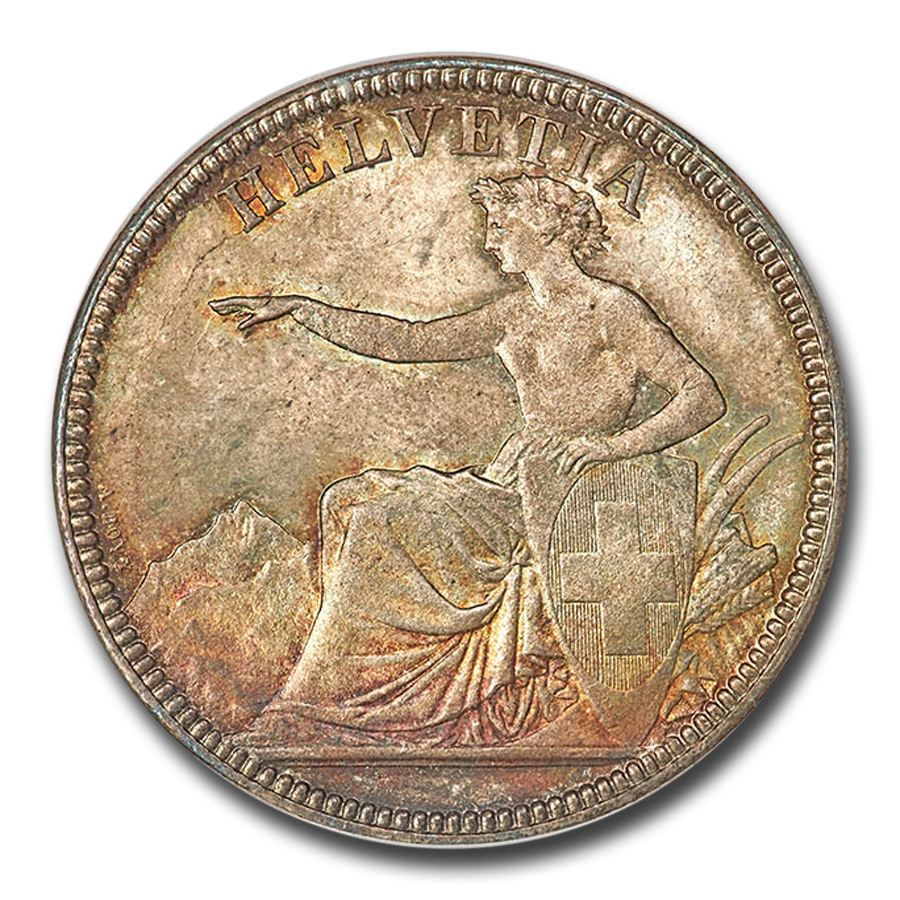 Buy 1874-B Switzerland Silver 5 Francs MS-66 NGC | APMEX