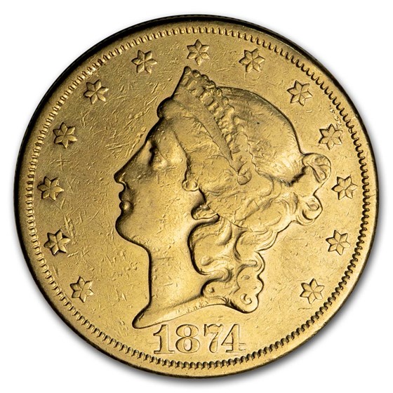 Buy 1874-CC $20 Liberty Gold Double Eagle XF (Cleaned) | APMEX