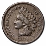 1874 Indian Head Cent Fine